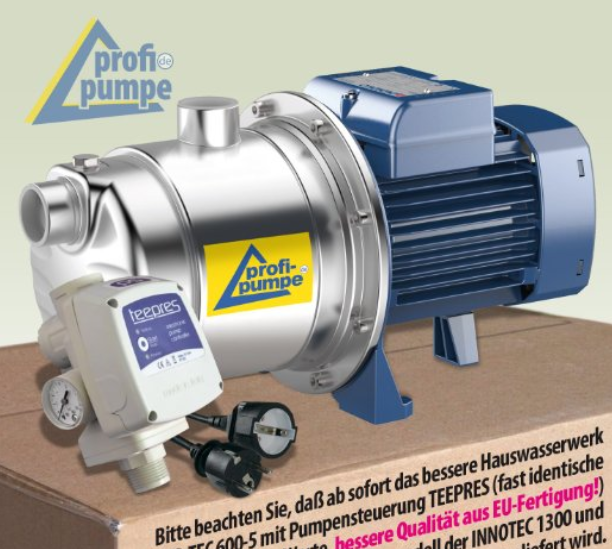 HAUSWASSERWERK KREISELPUMPE AQUA INNO-TEC 600-5